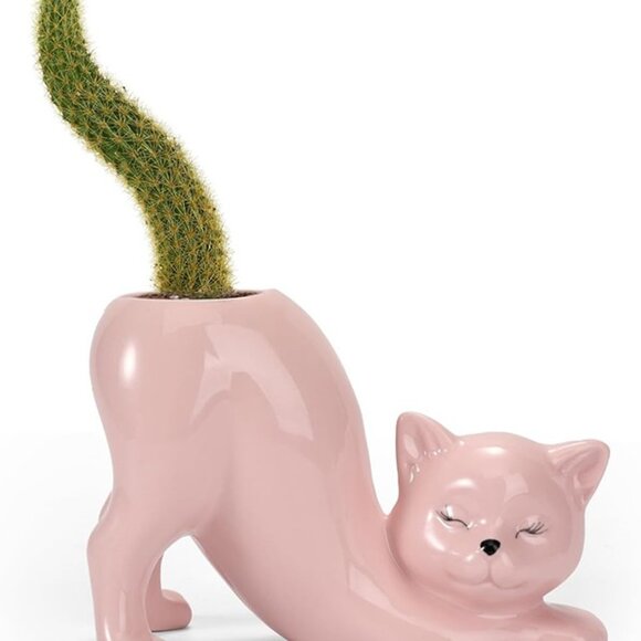 NEW Cat Planter Pot , Indoor and Outdoor Plant Displays - Picture 2 of 8